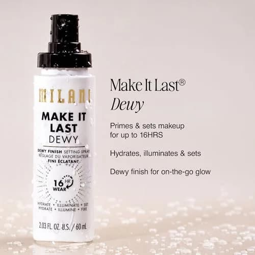 Milani Make It Last Dewy Setting Spray 60ml (2 Fl Oz) | Hydrates, Illuminates, Sets Makeup Up To 16 Hours thumbnail 3