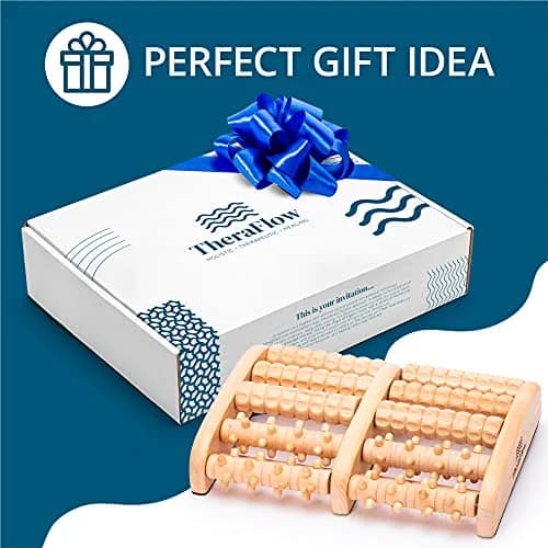 TheraFlow Wooden Foot Massager Roller with Reflexology Nubs | Deep Tissue & Plantar Fasciitis Relief thumbnail 4
