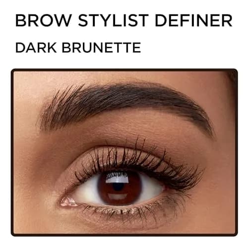 L'Oreal Paris Brow Stylist Definer Waterproof Eyebrow Pencil, Dark Brunette | Ultra-Fine Mechanical Pencil for Precise, Natural Brows thumbnail 4