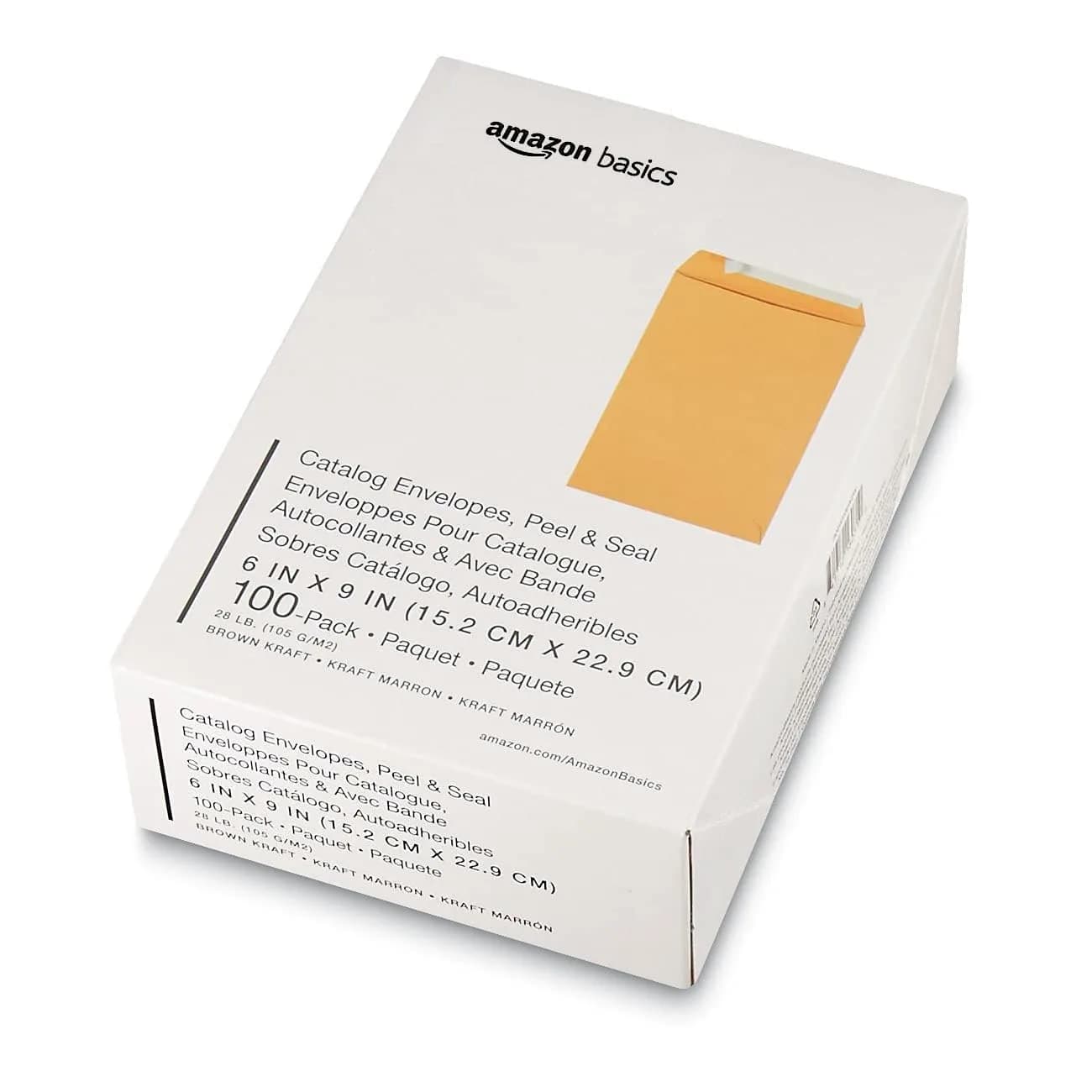 Amazon Basics Self Seal Catalog Envelopes 6" x 9" Brown Kraft 100-Pack | Opaque & Durable for Business Mail - view 7