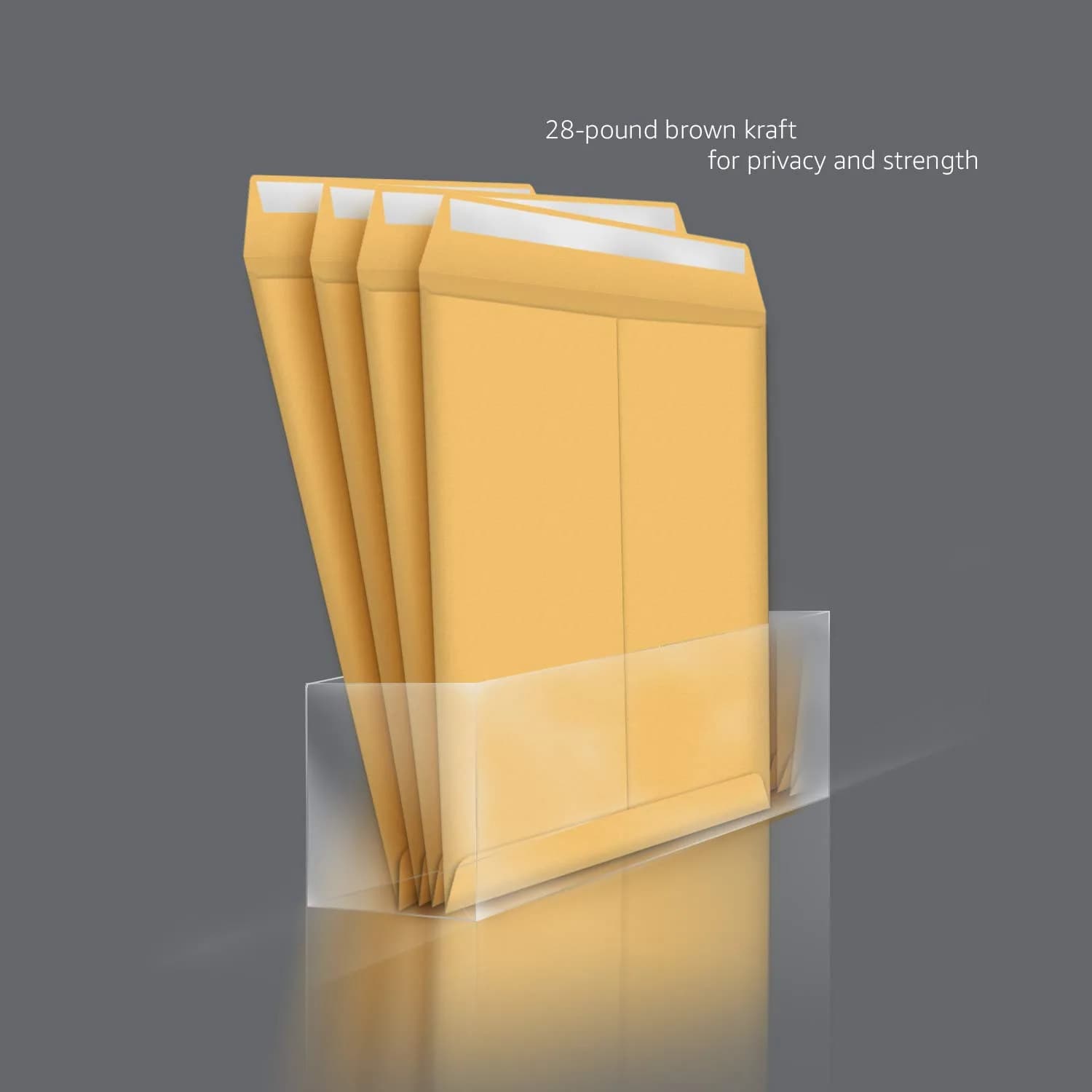 Amazon Basics Self Seal Catalog Envelopes 6" x 9" Brown Kraft 100-Pack | Opaque & Durable for Business Mail - view 4