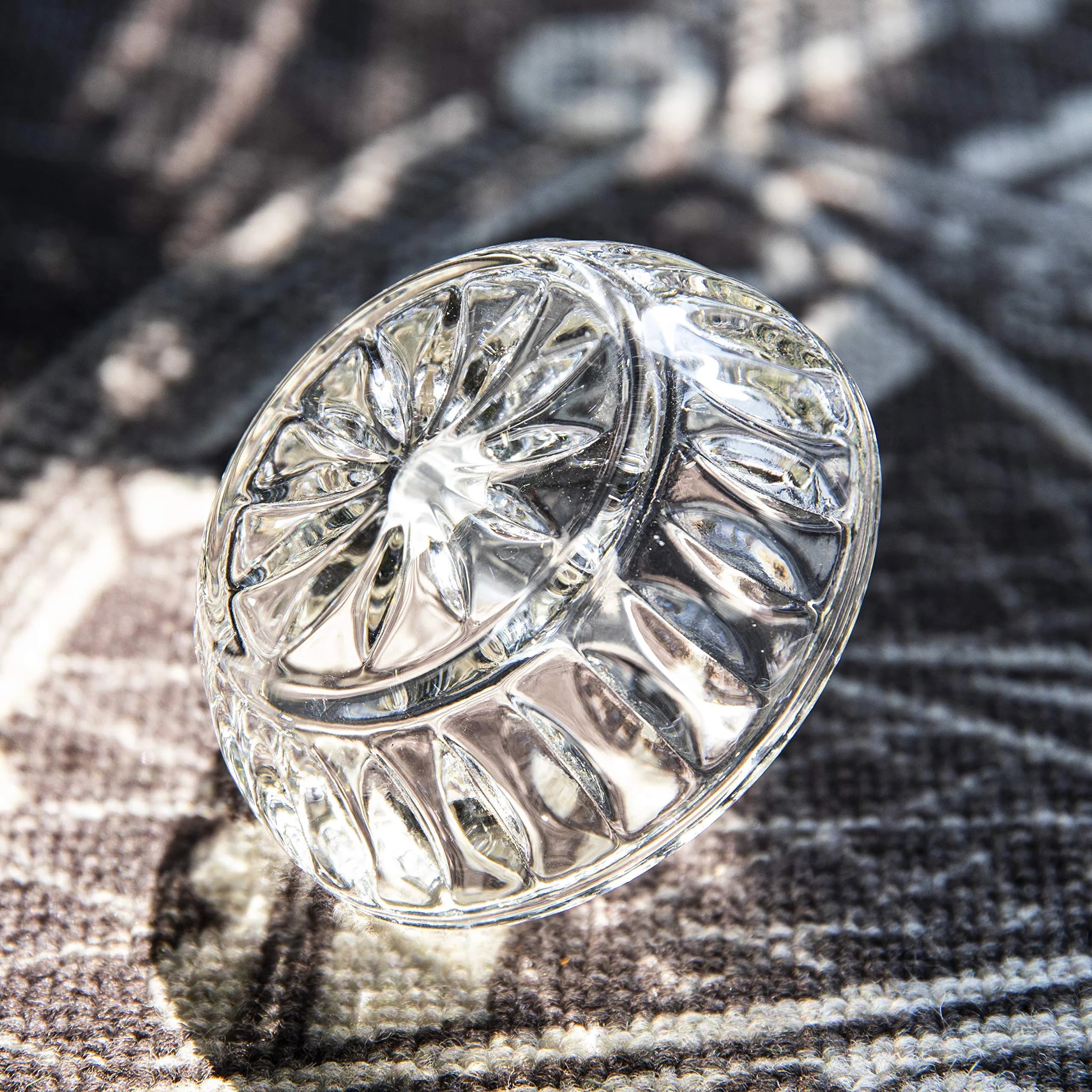 H&D HYALINE & DORA Crystal Ring Holder Dish 8 cm (3.1") | Elegant Clear Round Jewelry Organizer for Vanity - view 7