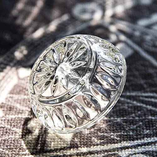 H&D HYALINE & DORA Crystal Ring Holder Dish 8 cm (3.1") | Elegant Clear Round Jewelry Organizer for Vanity thumbnail 7