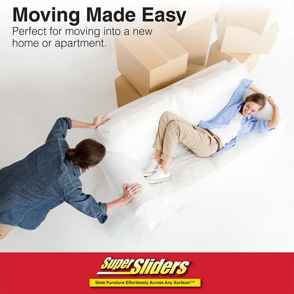 Super Sliders Reusable Furniture Slider Movers for Carpet – 8-Piece Combo Pack (4 Large, 4 Small) - view 3