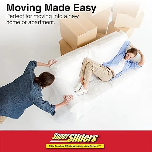 Super Sliders Reusable Furniture Slider Movers for Carpet – 8-Piece Combo Pack (4 Large, 4 Small) thumbnail 3