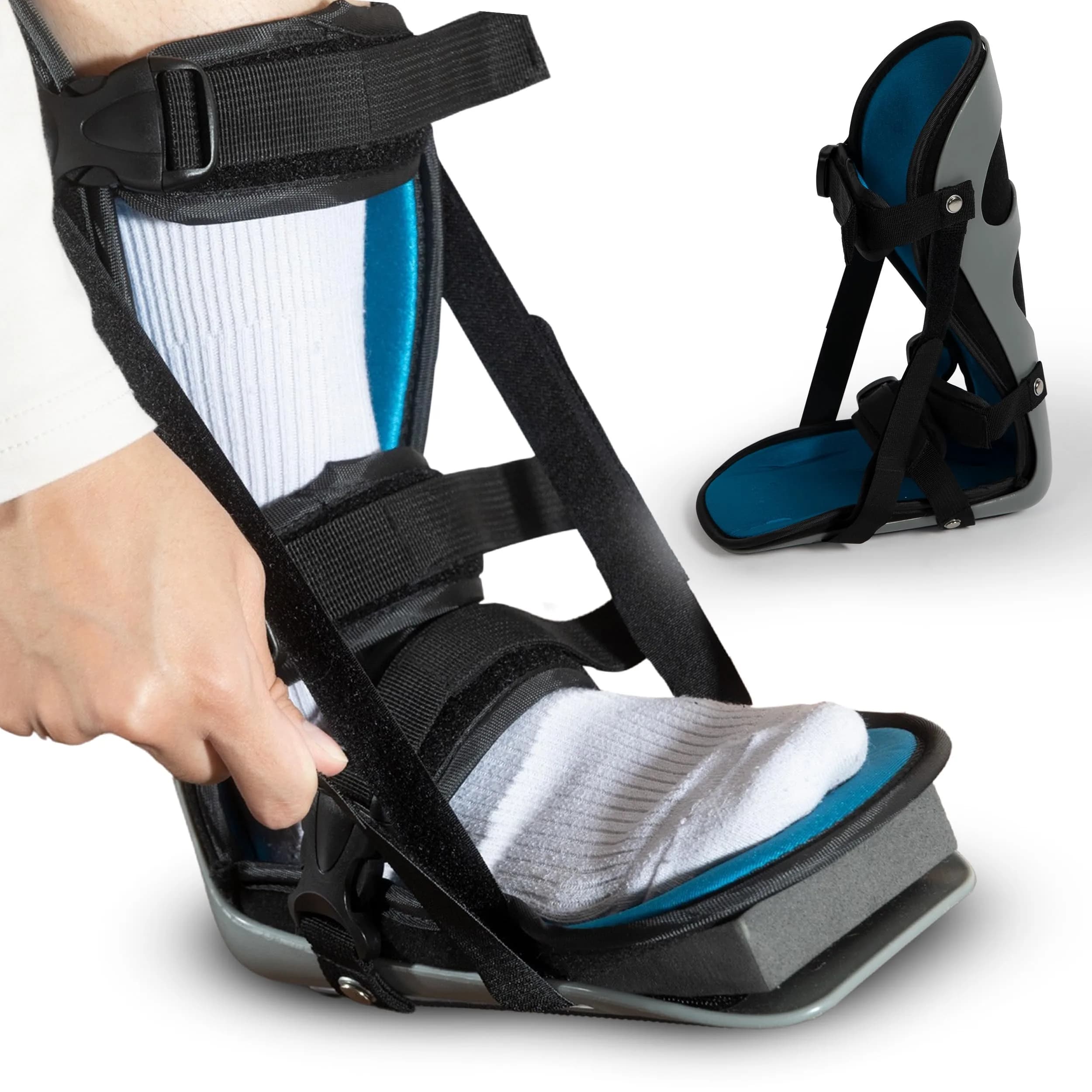 Alpha Medical Plantar Fasciitis Night Splint Medium | Adjustable Dorsiflexion for Achilles Tendonitis & Heel Pain — Medium