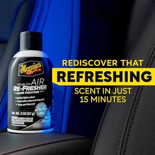 Meguiar's Whole Car Air Refresher Odor Eliminator Mist 2 Fl Oz (59 ml) | Eliminates Odors, Black Chrome Scent thumbnail 5