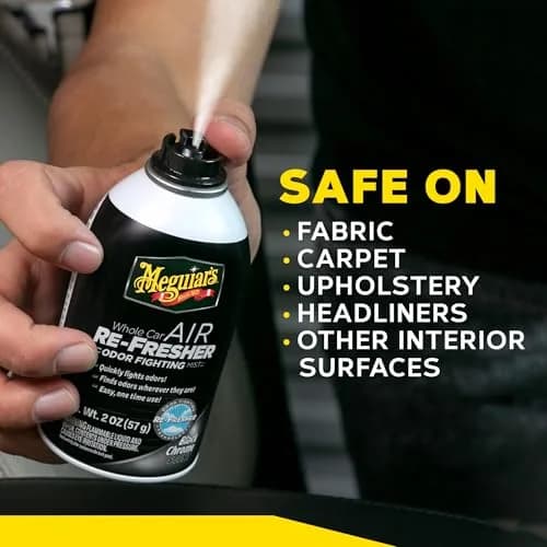 Meguiar's Whole Car Air Refresher Odor Eliminator Mist 2 Fl Oz (59 ml) | Eliminates Odors, Black Chrome Scent thumbnail 7