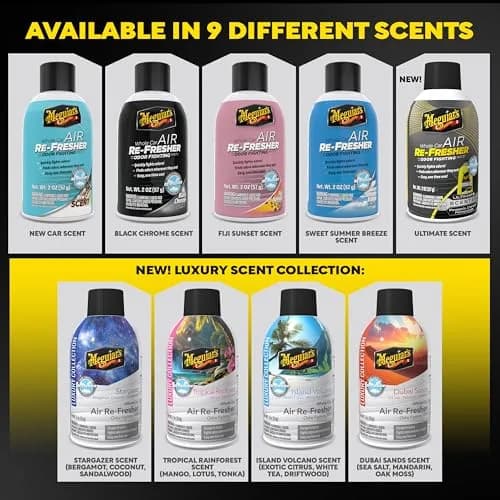 Meguiar's Whole Car Air Refresher Odor Eliminator Mist 2 Fl Oz (59 ml) | Eliminates Odors, Black Chrome Scent thumbnail 8