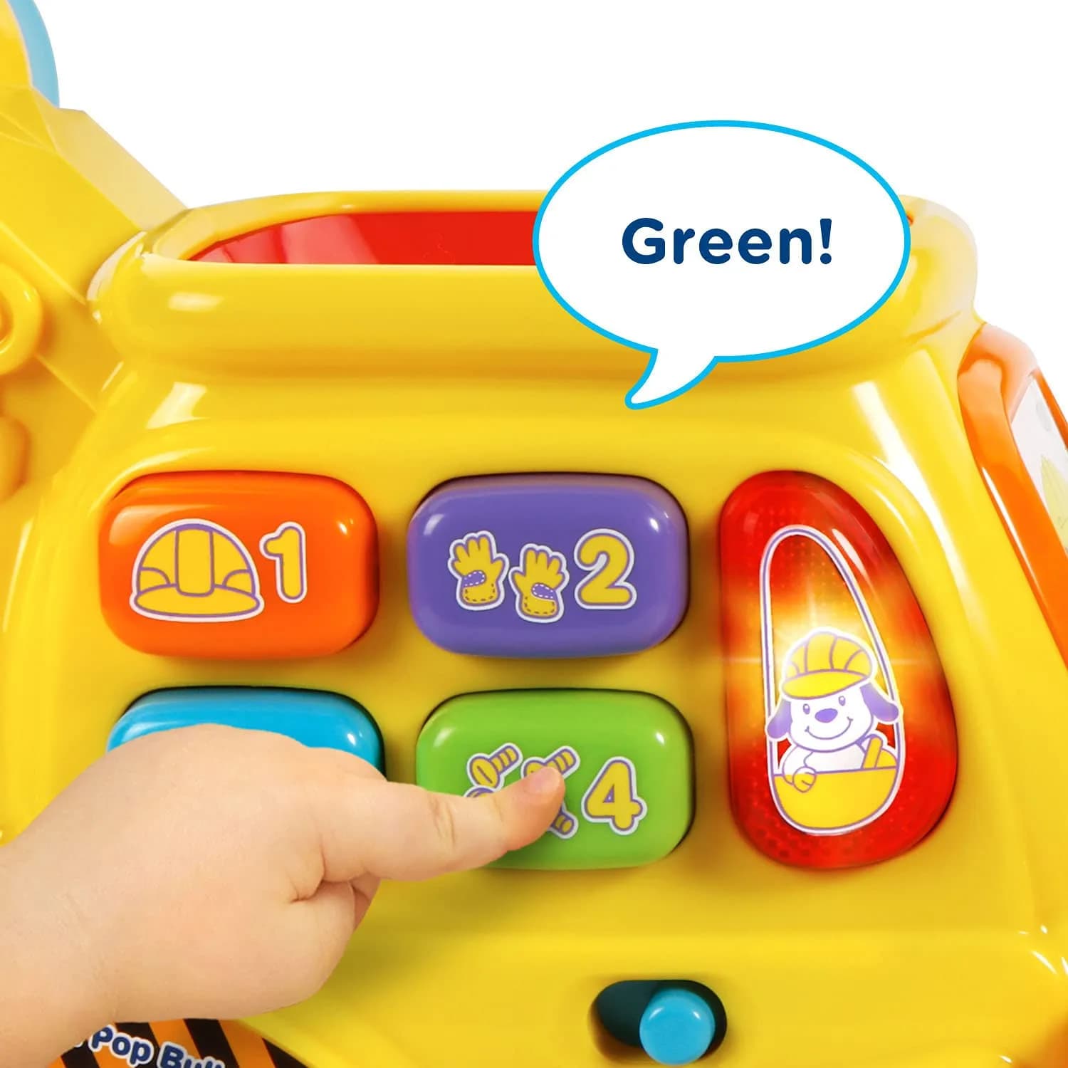 VTech Push & Pop Bulldozer | Motor Skills & Color Learning Toy for Toddlers thumbnail 4