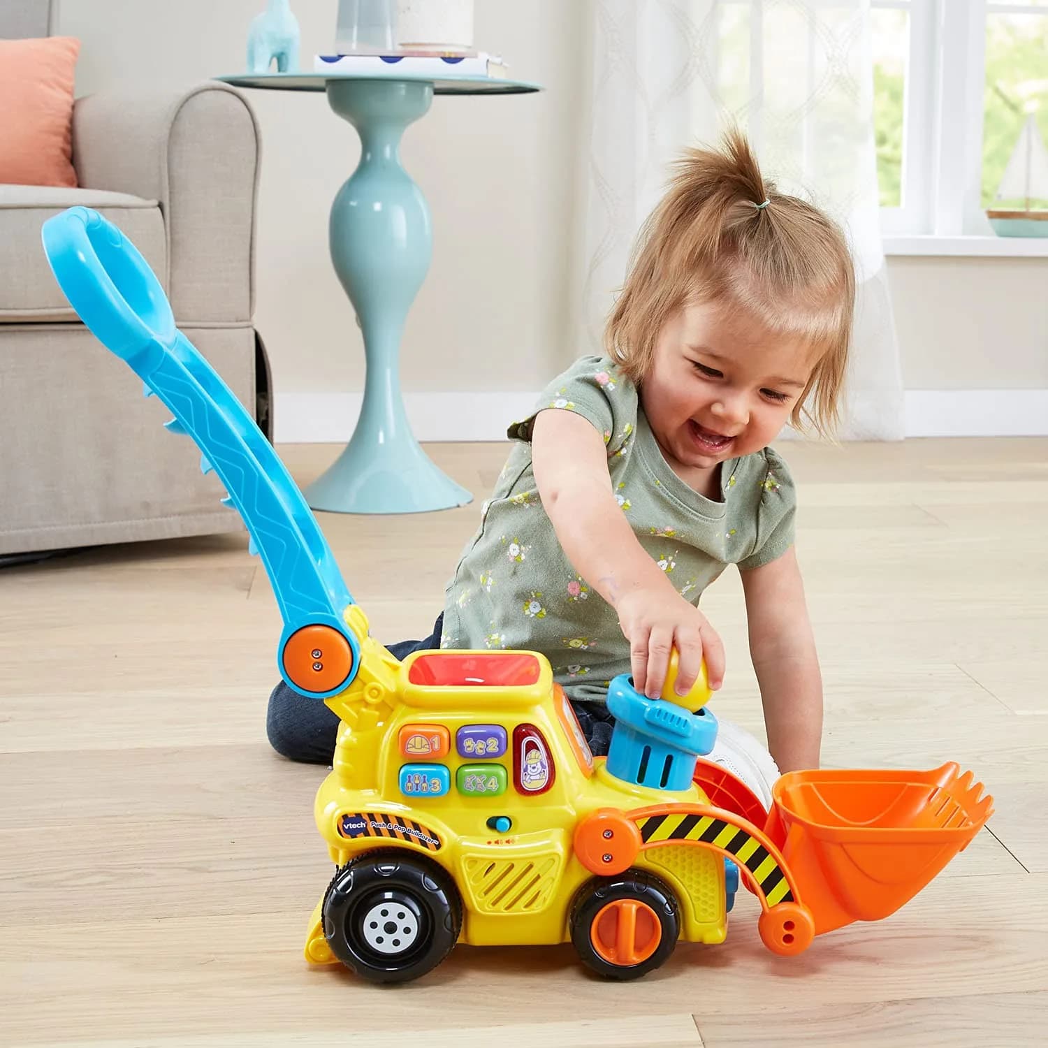 VTech Push & Pop Bulldozer | Motor Skills & Color Learning Toy for Toddlers thumbnail 9