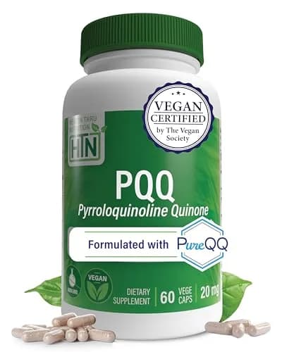 Health Thru Nutrition PQQ 20mg Pyrroloquinoline Quinone 60 Capsules | Supports Mitochondrial Biogenesis & Cellular Energy thumbnail 1