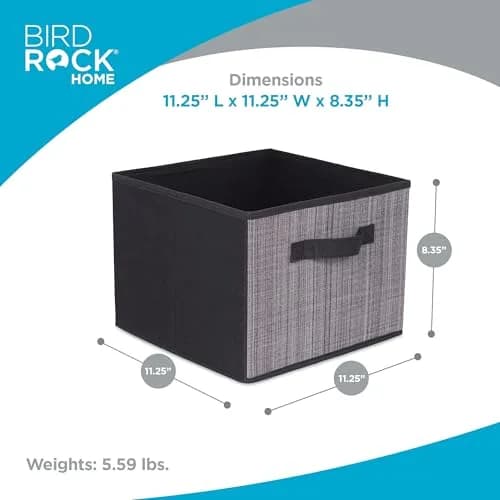 Internet's Best Replacement Extra Drawers for Hanging Closet Organizer - Canvas Storage Bins for Clothes, Sweaters, Shoes, Accessories - Grey thumbnail 2