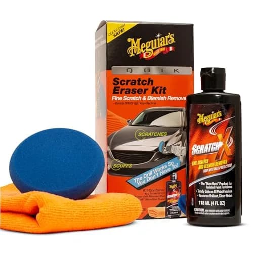 Meguiar's Quik Scratch Eraser Kit, Car Scratch Remover, 4 Piece Kit | Erase Light Scratches & Scuffs thumbnail 1