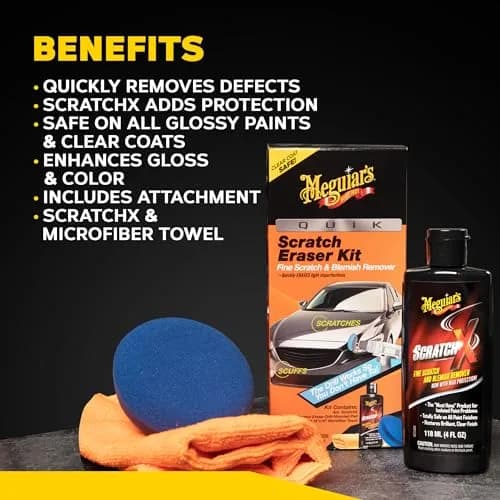 Meguiar's Quik Scratch Eraser Kit, Car Scratch Remover, 4 Piece Kit | Erase Light Scratches & Scuffs thumbnail 8