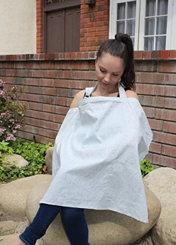 LK Baby Nursing Cover Breastfeeding Privacy Apron 37in x 24.5in | Breathable Cotton for Indian Moms thumbnail 5