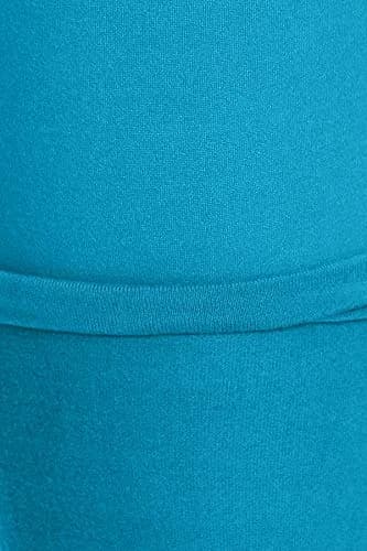 Leggings Depot Womens 1" Waistband High Waisted Solid Leggings Pants (Full Length, Turquoise, One Size Plus) | Soft, Stretchy, Comfortable thumbnail 5