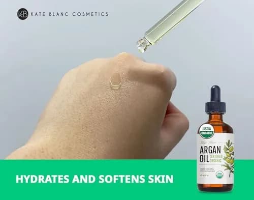 Kate Blanc Cosmetics USDA Certified Organic Argan Oil for Hair, Face & Skin 120ml (4 Fl Oz) | Pure Cold-Pressed Moroccan Oil for Growth & Shine thumbnail 4