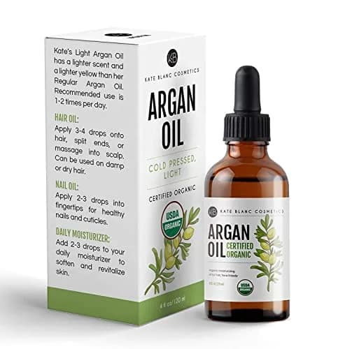 Kate Blanc Cosmetics USDA Certified Organic Argan Oil for Hair, Face & Skin 120ml (4 Fl Oz) | Pure Cold-Pressed Moroccan Oil for Growth & Shine thumbnail 7
