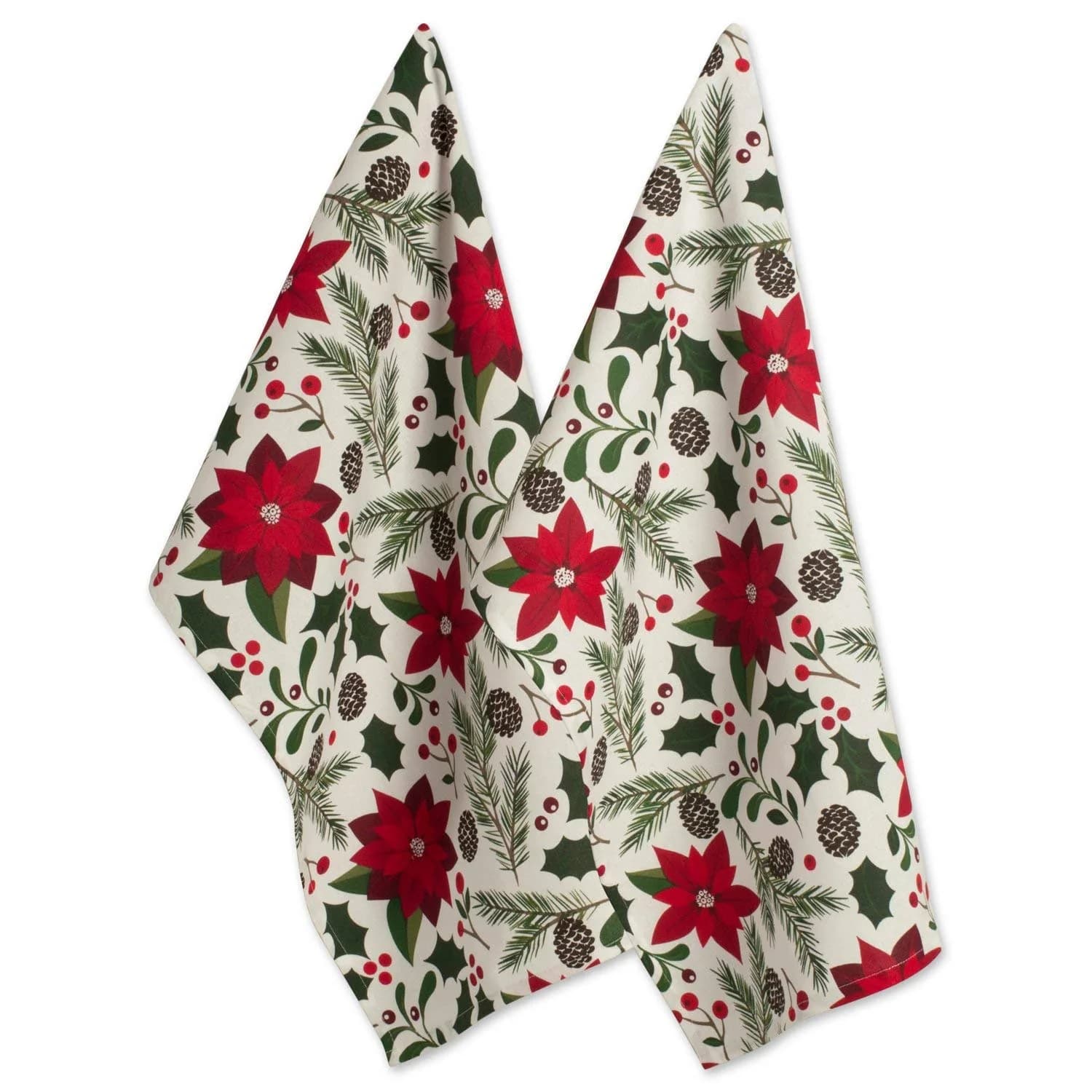 DII Christmas Kitchen Towel Set, Floral Tea Towels for Baking, Cleaning, Entertainment & Cooking, 18x28, Woodland Holiday, 2 Piece — Woodland Holiday