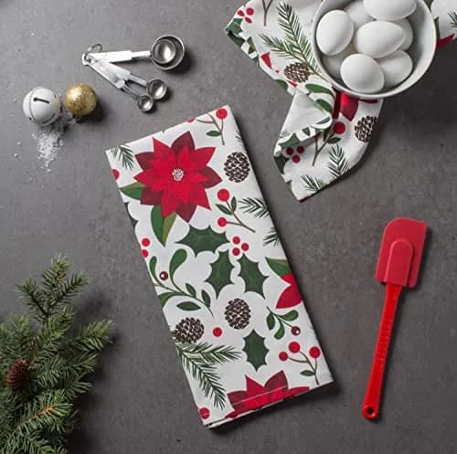 DII Christmas Kitchen Towel Set, Floral Tea Towels for Baking, Cleaning, Entertainment & Cooking, 18x28, Woodland Holiday, 2 Piece thumbnail 4
