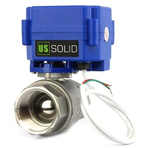 U.S. Solid Motorized Ball Valve 1" NSF Certified 304SS Full Port 25mm 9-24V AC/DC 2-Wire Auto Return thumbnail 2