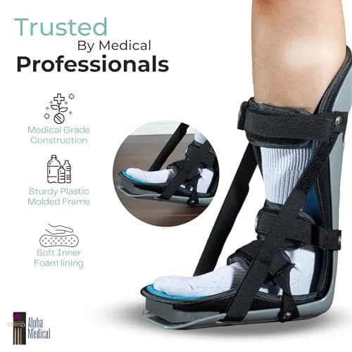 Alpha Medical Plantar Fasciitis Night Splint Small (10 inches L x 7 inches H x 14 inches W) | FDA Approved Foot Pain Brace thumbnail 3
