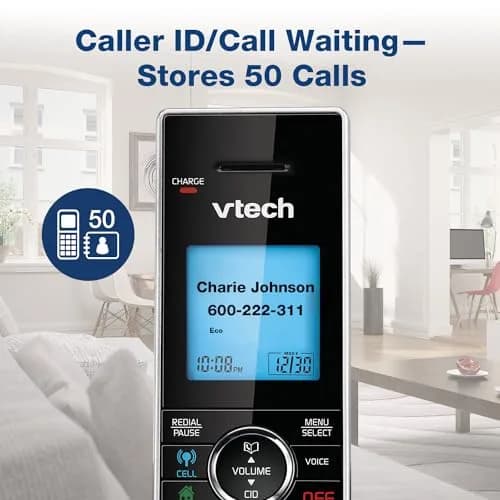VTech DS6771-3 Connect to Cell Cordless Phone System with Answering Machine & Bluetooth Headset | 2 Handsets + 1 Headset thumbnail 4