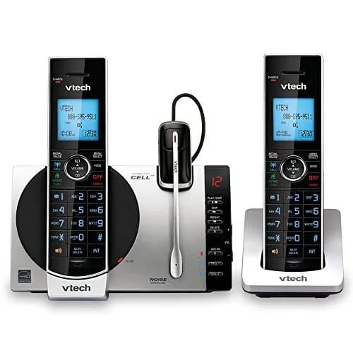 VTech DS6771-3 Connect to Cell Cordless Phone System with Answering Machine & Bluetooth Headset | 2 Handsets + 1 Headset thumbnail 1