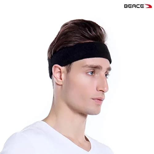 BEACE Sweatbands Sports Headband for Men & Women | Moisture Wicking Cotton Terry Cloth Headband (6PCS) thumbnail 5