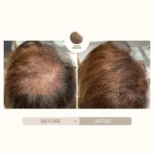 HAIRATIN BY RE-EVOLUTION Hairatin Premium Hair Fibers - Light Brown | Natural-Looking Fuller Hair in Seconds thumbnail 2