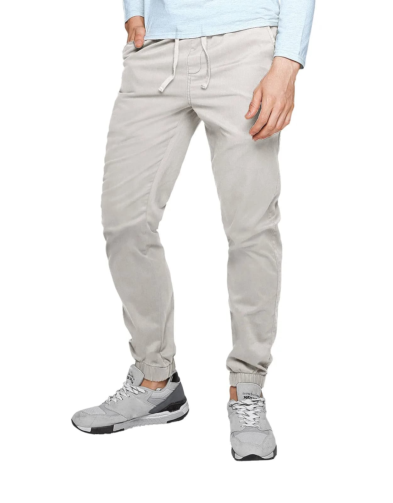 Match Men's Jogger Pant 38 | Comfortable Tapered Style, Silver Gray — 6055 Silver Gray