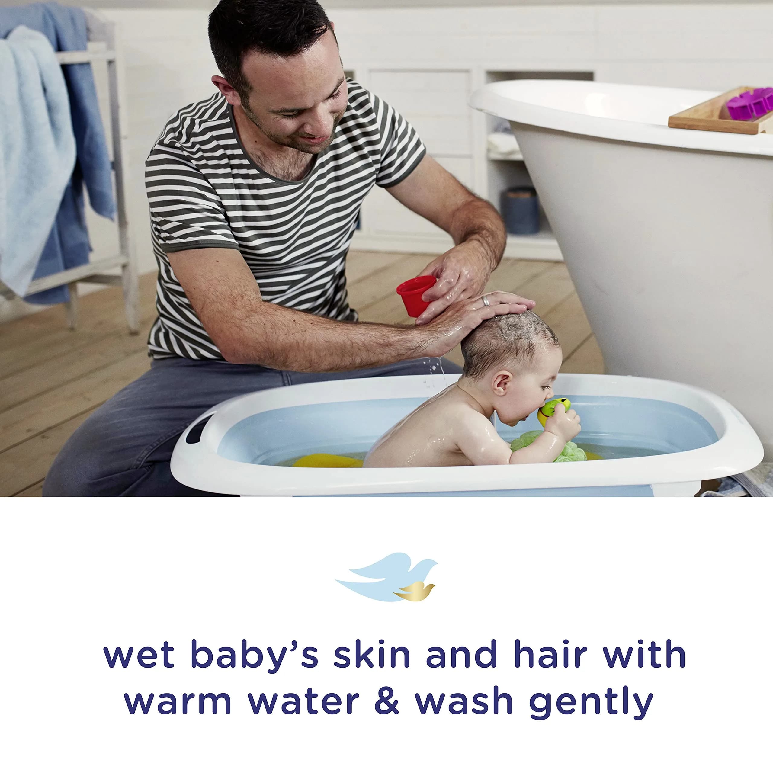 Baby Dove Sensitive Skin Care Baby Wash & Shampoo 600ml (20 Fl Oz) | Tear-Free & Hypoallergenic - view 3