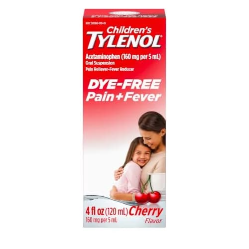 Tylenol Children's Dye-Free Oral Suspension 4 fl. Oz | Gentle, Fast Fever & Pain Relief for Kids 2-11 thumbnail 1