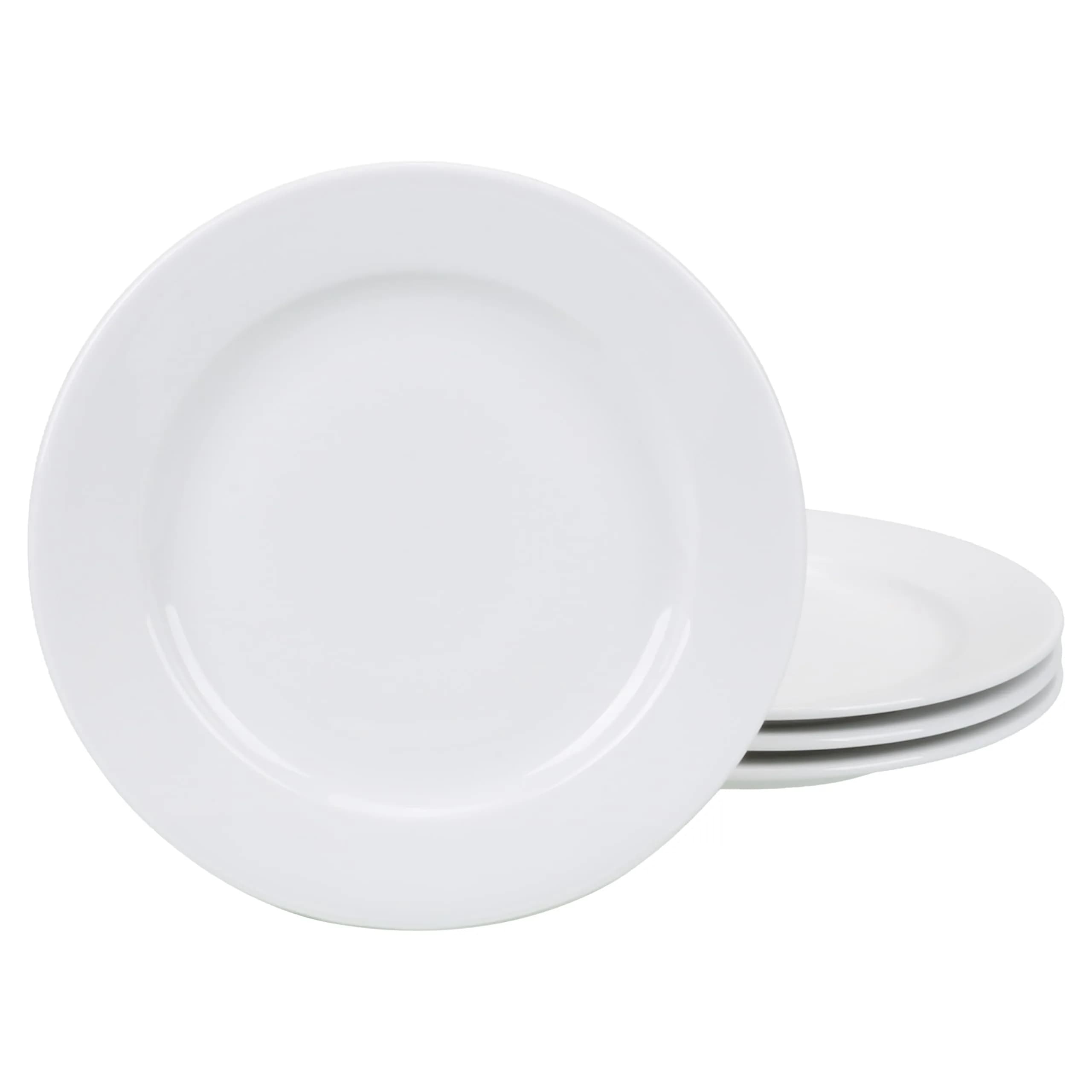 BIA Cordon Bleu Porcelain Bistro Salad Plates Set of 4 | 8" White, Oven & Dishwasher Safe — White