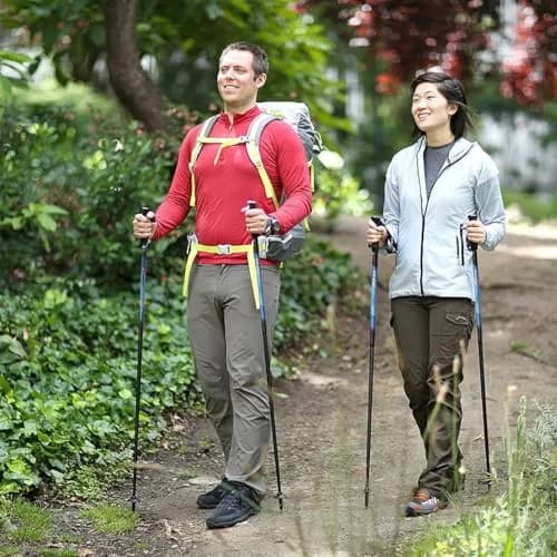 Fizan Compact 3 Trekking Poles | Ultralight Adjustable Aluminum Walking Sticks (Blue/EVA) 52in thumbnail 7