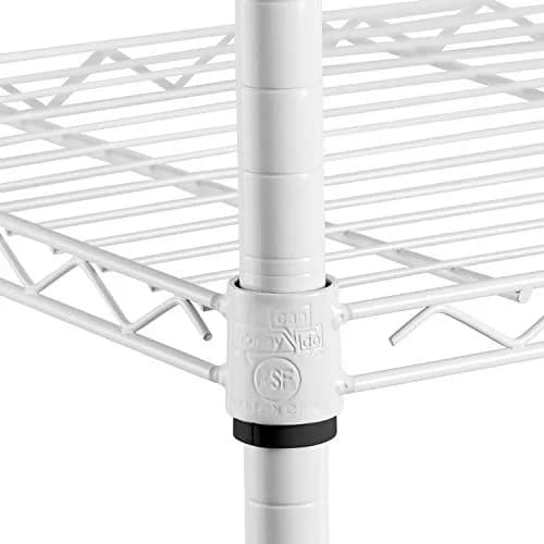 Honey-Can-Do 5-Tier Heavy Duty Adjustable Shelving Unit, 250-lb Per Shelf, NSF Certified, White Wire Shelf for Laundry Kitchen Pantry, 24 x 18 x 72 in thumbnail 4