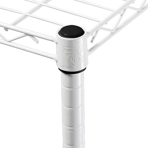 Honey-Can-Do 5-Tier Heavy Duty Adjustable Shelving Unit, 250-lb Per Shelf, NSF Certified, White Wire Shelf for Laundry Kitchen Pantry, 24 x 18 x 72 in thumbnail 5