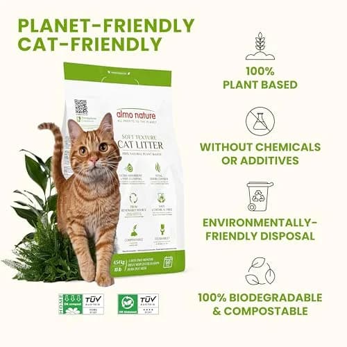 Almo Nature Soft Texture Cat Litter 2.27 kg (5 lb) | Plant-Based Clumping Odor Control thumbnail 2