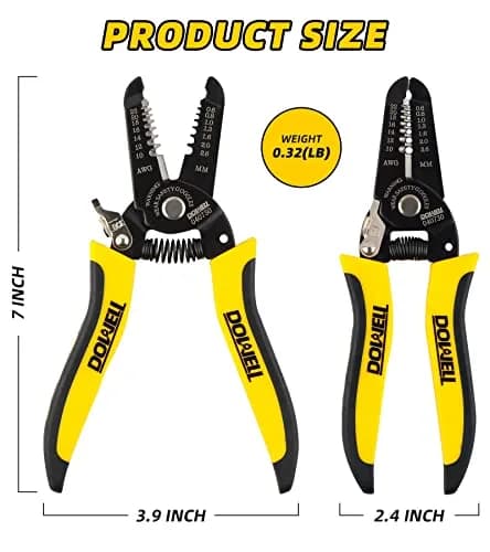 DOWELL Wire Stripper, Cutter, Crimper Tool 10-22 AWG | Multifunctional Plier for Electricians thumbnail 2