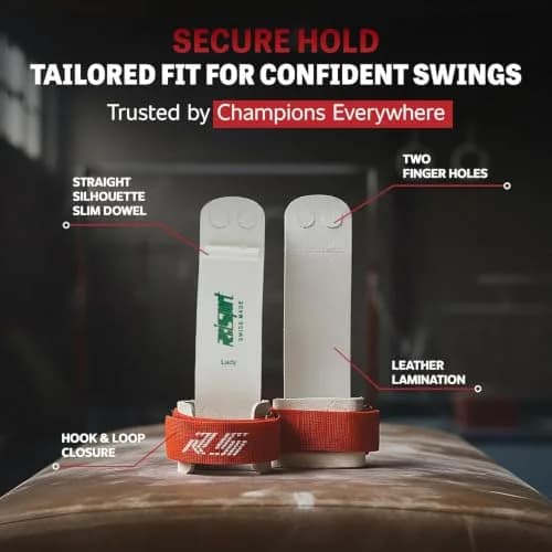 Reisport Women's Uneven Bar Grips Small | Leather Hook & Loop Closure for Gymnastics Bars thumbnail 2