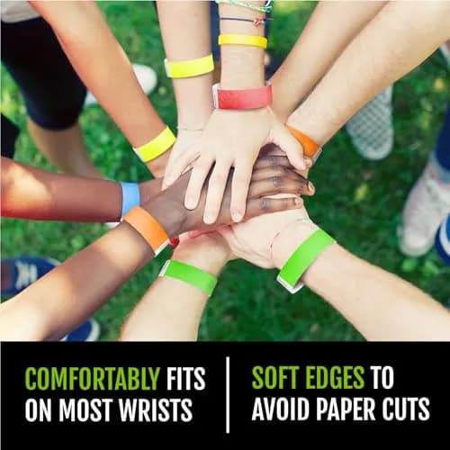 WristCo 5-Color Variety Pack Tyvek Wristbands | 200 Count thumbnail 5