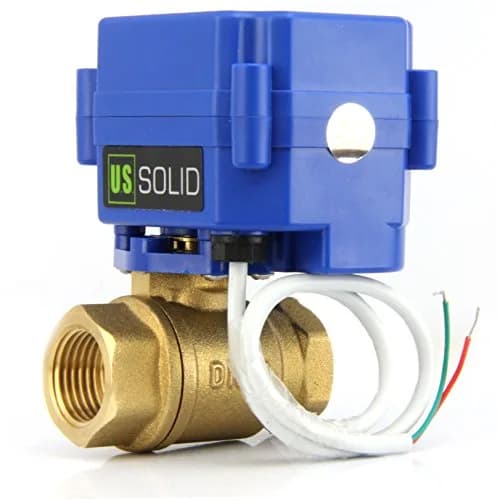 U.S. Solid Motorized Brass Ball Valve 1/2" (12.7mm) NPT, Normally Closed, 9-24V AC/DC, IP65 Rated | Industrial Automation & Home Projects thumbnail 4