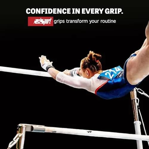 Reisport Women's Uneven Bar Double Buckle Gymnastics Grips XX Small | Premium Leather Hand Grips for Gymnastics Bars thumbnail 4