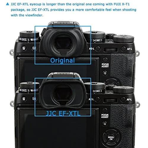 JJC EF-XTL Eyecup for Fujifilm X-H2S, GFX 100S, X-T5, X-T4, X-T3, X-T2, X-T1 Cameras | Prevents Flare & Protects Eyeglasses thumbnail 2