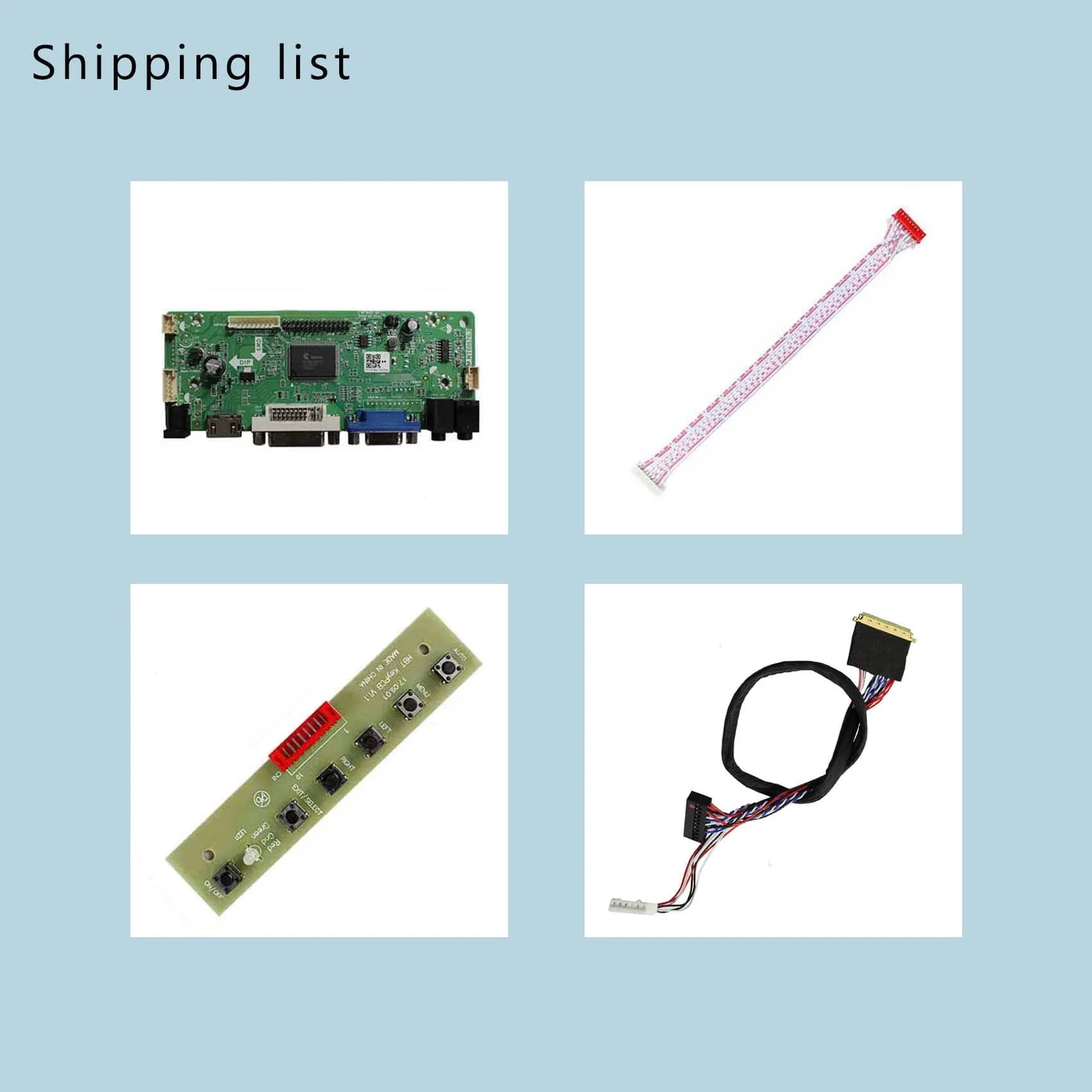 VSDISPLAY Controller Board for 15.6" 1366x768 LCD Screens | VGA DVI Audio Input - view 2
