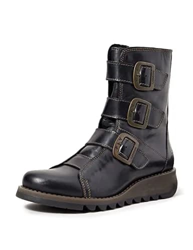 FLY London Scop110fly Women's Motorcycle Biker Boots 41 | Leather Mid-Calf Style thumbnail 1