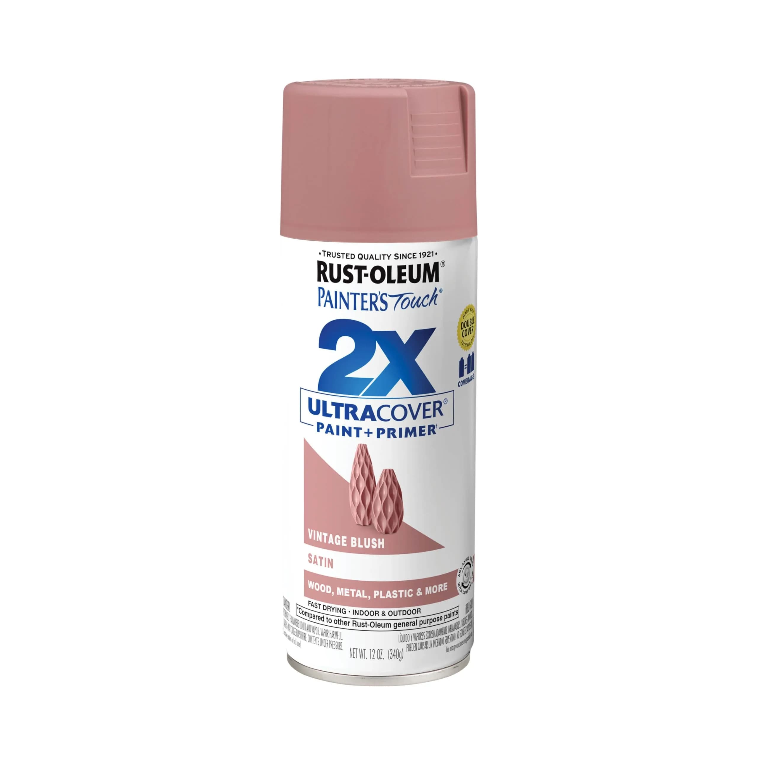 Rust-Oleum Painter's Touch 2X Satin Vintage Blush Spray Paint, 340g (12 Oz) - main product image