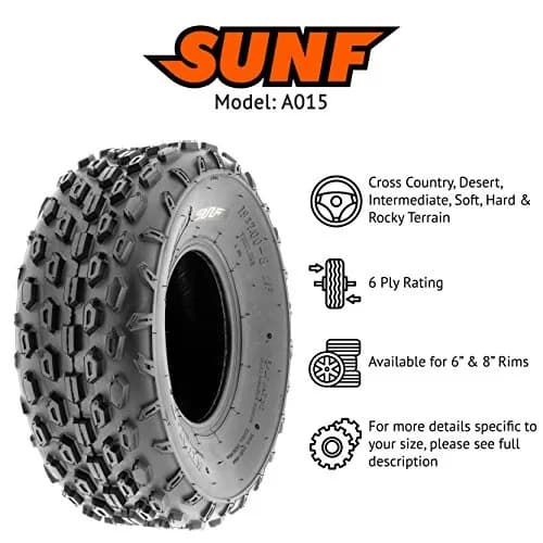 SUNF 145/70-6 Tubeless 6 Ply ATV Tire | All-Terrain Traction & Rugged Durability thumbnail 2