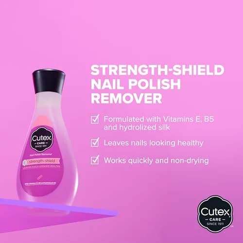 Cutex Strength Shield Nail Polish Remover 200ml (6.76 Fl Oz) | Healthy Nails with Vitamins E & B5 thumbnail 2